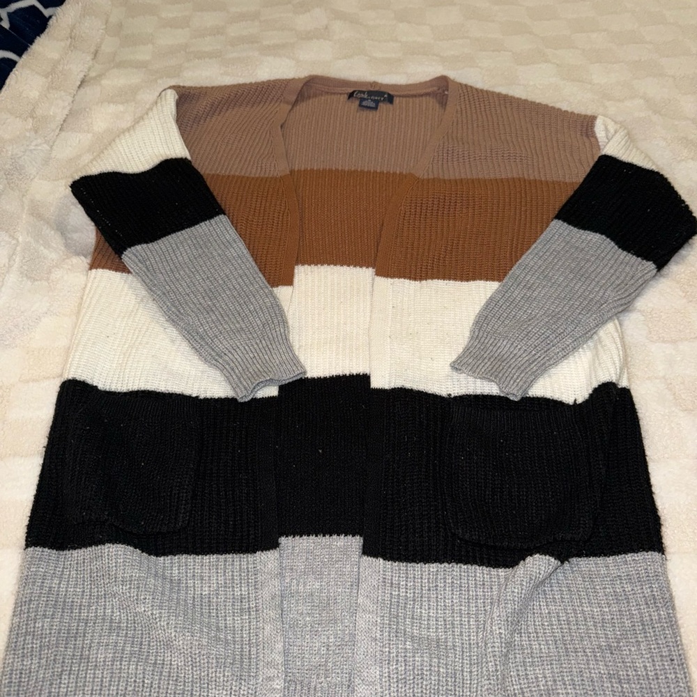 Colorblock Cardigan Sweater